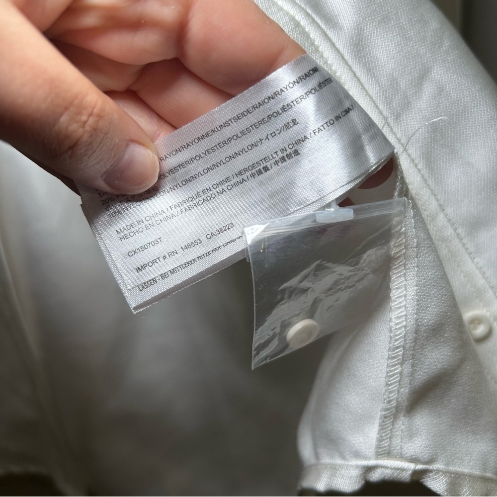 C/MEO Collective White Button‎ Down Shirt women’s small classic minimal career - Picture 5 of 8